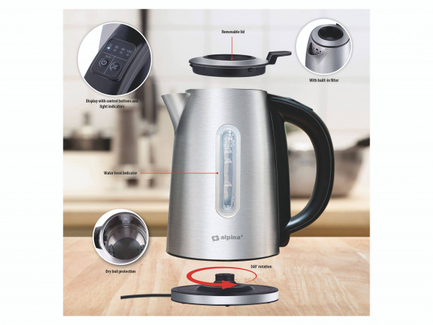 Alpina Alpina Wasserkocher ALPINA Wasserkocher, 1,7 l, 1850...2200 W Чайник Alpina Чайник ALPINA, 1,7 л, 1850...2200 Вт