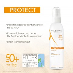 A-DERMA PROTECT SPF 50+ Spray ЗАЩИТА SPF 50+ спрей
