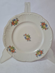 Тарелка винтажная с цветочным рисунком и фактурным краем, 17 x 2 см, Германия, 1960-70гг.