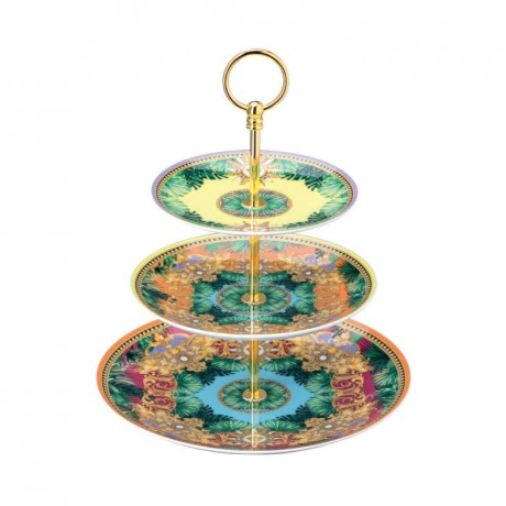 Rosenthal meets Versace Rosenthal Versace Jungle Animalier Etagere 3-tlg. Teller 17-21-28 cm Подставка для торта Rosenthal Versace Jungle Animalier 3 шт. Тарелки 17-21-28 см