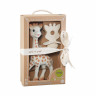 SOPHIE LA GIRAFE® Geschenkset Sophie + Schnuller\/Zahnungshilfe SoPure aus Naturkautschuk Подарочный набор Sophie + соска/насадка для прорезывания зубов SoPure из натурального каучука SOPHIE LA GIRAFE® Geschenkset Sophie + Schnuller\/Zahnungshilfe SoPure aus Naturkautschuk Подарочный набор Sophie + соска/насадка для прорезывания зубов SoPure из натурального каучука