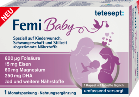 tetesept Femi витамины в капсулах для беременных Baby Tablette и Weichkapsel, 30 шт