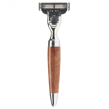 Muhle STYLO Rasierer Mach 3  Griff Thuja-Holz  Бритва STYLO Mach 3 с деревянной ручкой Thuja