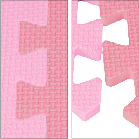 relaxdays 45 x Puzzlematte Sterne rosa-pink 45 x коврик-пазл звезды розово-розовый