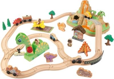 KidKraft Holzeisenbahnset Dinosaurier mit Aufbewahrungsbox Деревянный поезд динозавра с ящиком для хранения