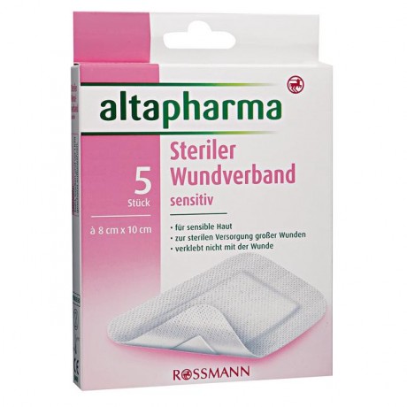 altapharma Steriler Wundverband sensitiv Стерилизованный бинт для чувствительной кожи 5 шт.