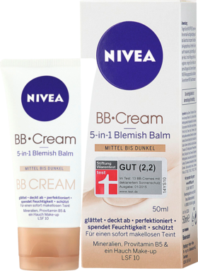 NIVEA BB medium to dark Крем 5 в 1 от среднего до темного, 50 мл
