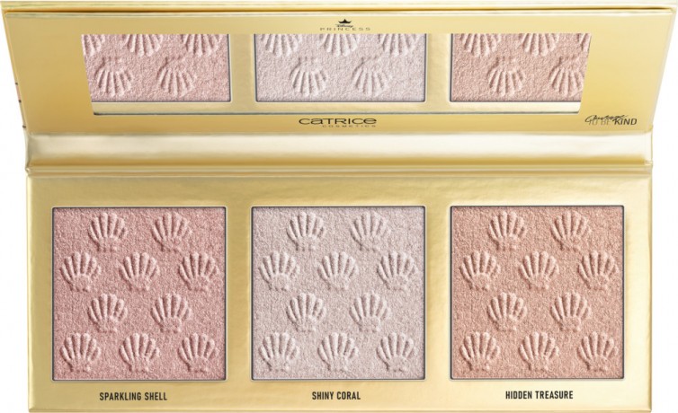Catrice Disney Highlighters Princess Ariel, Катрис Принцессы Диснея Паллетка хайлайтеров Ариэль, Лимитированная коллекция, Германия
