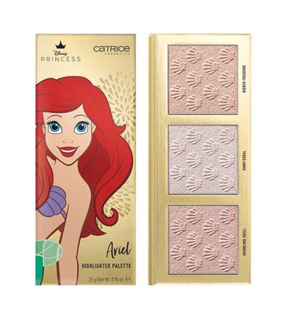 Catrice Disney Highlighters Princess Ariel, Катрис Принцессы Диснея Паллетка хайлайтеров Ариэль, Лимитированная коллекция, Германия