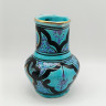 Кувшин винтажный Azoz Al Charaz, бирюзово-черный, с позолоченным кантом, керамика, 10 х 12.5 см, Тунис, 1970-80гг. Кувшин винтажный Azoz Al Charaz, бирюзово-черный, с позолоченным кантом, керамика, 10 х 12.5 см, Тунис, 1970-80гг.
