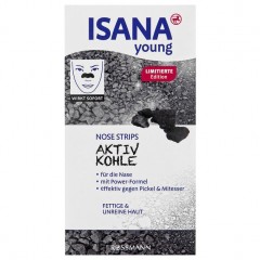ISANA Young Nose Strips Aktiv Kohle Очищающие пластинки для носа Активированный уголь для жирной и поврежденной кожи 3 шт.