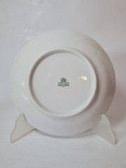 Тарелка сервировочная винтажная Seltmann Bavaria Johann Vohenstrauss с цветочным рисунком, фактурным узором и позолоченным ободком, 19,5 см, Германия, 1960-70гг.