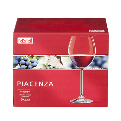 RASTAL Piacenza Weinkelche 6st, Растал Набор бокалов для красного вина 396 мл, 6 шт