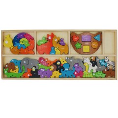 LK Trend Style Kinderpuzzle 4-in-1 Lernspiel Megaset ABC Детская головоломка 4 в 1 развивающая игра Мегасет Азбука