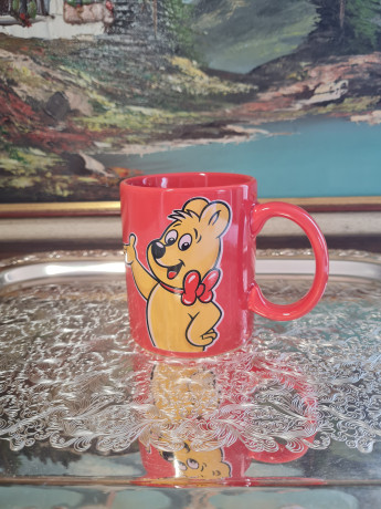 Кружка детская винтажная Haribo с изображением медведя, керамика, Германия, 1980-90гг.