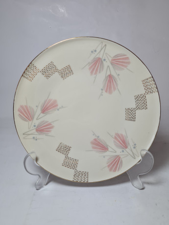 Mitterteich Bavaria Фарфоровое чайное трио с цветочным и геометрическим узором, Германия, 1960-70гг.