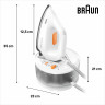 Braun Braun Dampfbugelstation CareStyle Compact IS2132WH, 1500 ml Wassertank, weiss, max. Dampfmenge 400g/min, Ruckwartsbugeln uber Knopfe Паровая гладильная станция Braun CareStyle Compact IS2132WH, резервуар для воды 1500 мл, белый, максимальное количе