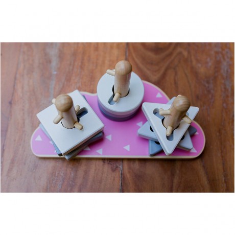 KINDSGUT Steck-Puzzle Wolke Steckspielzeug Подключаемая игрушка-облако-головоломка