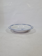 Тарелка винтажная Freiberger Porzellan суповая, Inglasur GDR &quot;Мельница&quot;, фарфор, 21.5 см, Германия, 1960-70гг.