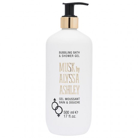 Alyssa Ashley (Алисса Эшли) White Musk Bath & Shower Gel, mit Pumpspender Гель для душа, с дозатором насоса, 500 мл
