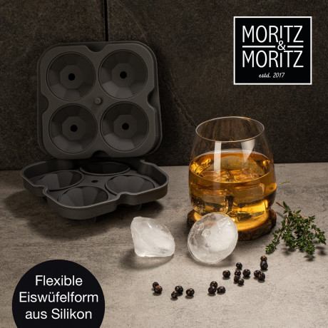 Moritz & Moritz Moritz & Moritz Eiswucrfelformen 3-er Set  grau Набор форм для кубиков льда Moritz &amp; Moritz, 3 шт.
