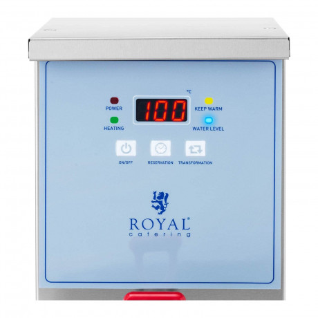 Royal Catering Royal Catering Heisswasserspender Heisswasserspender Wasseranschluss Heissgetrankespender 10 l, 10 l, 3000 W  Диспенсер для горячей воды Royal Catering Диспенсер для горячей воды Подключение воды Диспенсер для горячих напитков 10 л, 10 л, 3