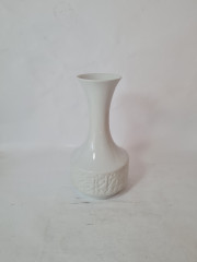 Ваза винтажная Waldershof Bavaria, белый фарфор с факртурным декором, 25 x 12,5 см / 5см, Германия, 1960-70гг.