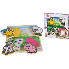 Eichhorn Fuhl-Puzzle Bauerhoftiere mit Textilelementen Пазл Fuhl сельскохозяйственные животные с текстильными элементами