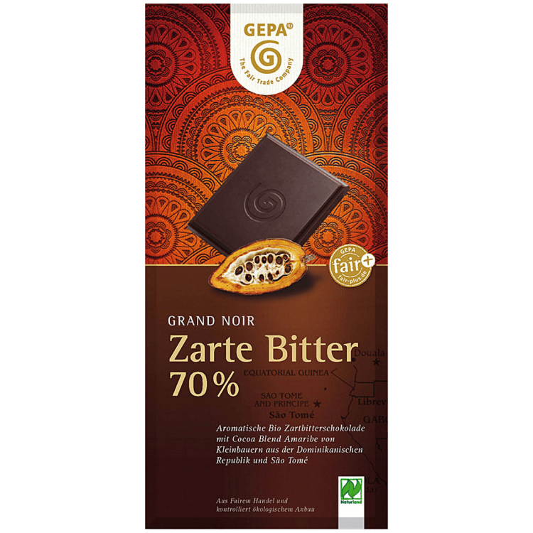 Gepa Органический темный шоколад 70% Био-шоколад 100г