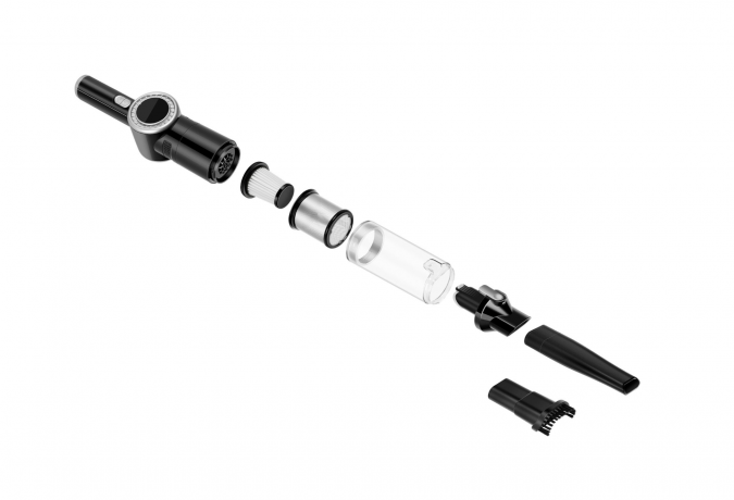 TURBOTRONIC BY Z-LINE Handstaubsauger 15 kpa, 26 Min. Laufzeit, ultra-Leichtgewicht Boden Staubsauger 90 W schwarz/silber Беспроводной ручной пылесос TurboTronic by Z-L 90 Вт, с зарядной станцией, черный/серебристый