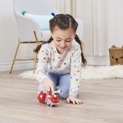 Spin Master Mighty Express Motorisierter Zug Roter Retter mit Guterwaggon Красный спасатель с моторизованным поездом Mighty Express с товарным вагоном