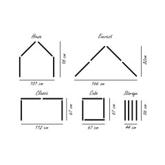 Woodwork for Kids 9 in 1 wandelbares Kletterdreieck mit Rutsch- und Kletterbrett nach Pikler Art Трансформируемый треугольник для скалолазания 9 в 1 с горкой и доской для скалолазания в стиле Пиклер