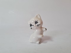 Винтажная Фигурка "Белый котенок", 6см х 4см, Германия, 1960-70гг.