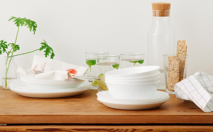 Ikea OFTAST Tiefer Teller, weiss 20 cm, 5st, Икеа ОФТАСТ Тарелка глубокая, цвет белый, 20 см, 5 штук