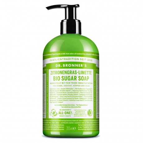 Dr. Bronner's Zitronengras-Limette Bio Sugar Soap Органическое сахарное мыло с лемонграссом и лаймом