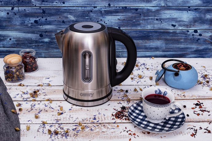 JUNG JUNG Wasserkocher CAMRY CR1253, Wasserkocher mit Temperatureinstellung 60-90°C Digital, 1.7 l, 2200 W, Glas mit Edelstahl, LED Innenbeleuchtung  LCD Display, 360° Basis  Чайник JUNG CAMRY CR1253, чайник с регулировкой температуры 60-90°C, цифровой, 1