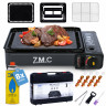 ZMC ZMC Gaskocher 2-in-1 Gaskocher inkl. Zubehor, Camping-Kocher mit 8x Gaskartuschen, (mit Grillplatte + Grillrost, stufenlos regulierbar, Tischgrill), mit Tragekoffer, 3,8kg, Piezo-Zundung Warmeleistung: 2,2KW Газовая плита ZMC Газовая плита 2-в-1, вкл