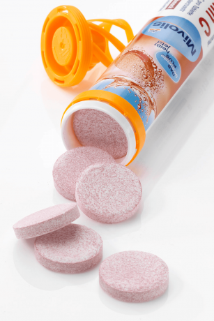 Mivolis Vitamin C Витамин C Шипучие таблетки 240 мг со вкусом апельсина, 20 шт