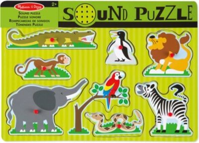 Melissa Doug Soundpuzzle aus Holz Деревянный звуковой пазл
