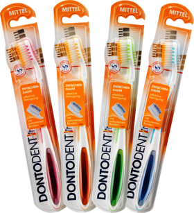 Зубная щётка Dontodent Zwischenraum, для межзубного пространства, средней жёсткости, 1 шт.