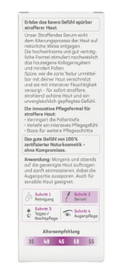 Lavera Serum straffend 3fach Hyaluron & Bakuchiol, 30 ml, Лавера Укрепляющая Сыворотка для лица с маслом Караньи и Белым Чаем, 30 мл