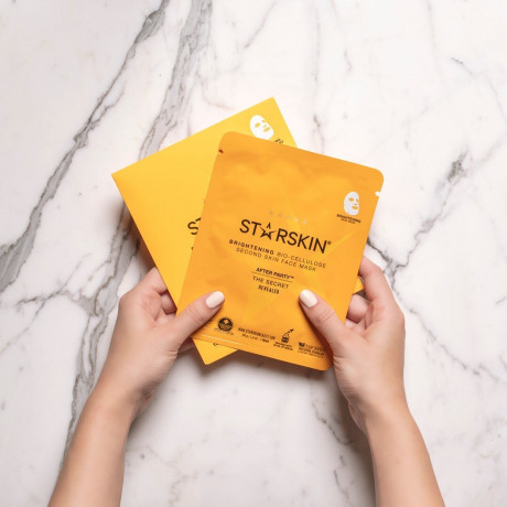 STARSKIN After Party™ Coconut Bio-Cellulose Brightening Face Mask  After Party™ Кокосовая биоцеллюлозная осветляющая маска для лица