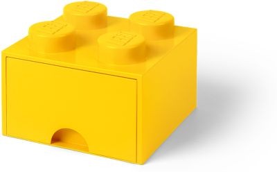 LEGO LEGO Aufbewahrungsbox 4er gelb mit Schublade, 25 x 25 x 18 cm Набор ящиков для хранения LEGO из 4 желтых ящиков с выдвижным ящиком, 25 x 25 x 18 см.