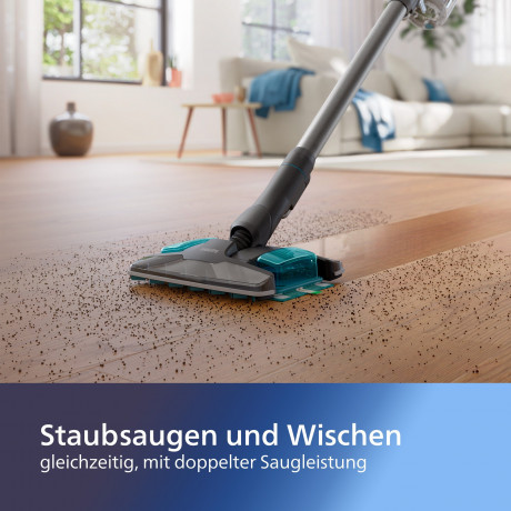 Philips Philips Nass-Trocken-Akkusauger XC8055/01 Aqua Plus 8000 Series, 56,7 W, beutellos, mit PrecisionPower Smart-Duse, bis zu 80 Minuten Laufzeit Беспроводной пылесос Philips для влажной и сухой уборки XC8055/01 Aqua Plus 8000 Series, 56,7 Вт, без ме