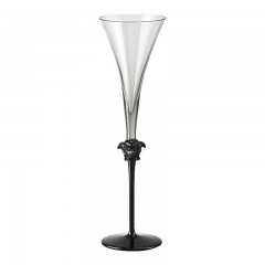 Rosenthal meets Versace Rosenthal Versace Medusa Lumiere Haze Sektflote Glas grau 196 ml / h: 30,3 cm Rosenthal Versace Medusa Lumiere Haze бокал для шампанского серый 196 мл / высота: 30,3 см