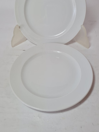 Тарелки винтажные Rosenthal, белый фарфор, 2 шт x 16 x 1,5 см, Германия, 1960-70гг.