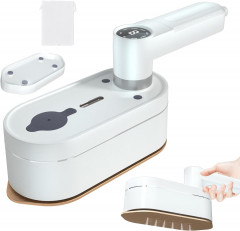 EUARY EUARY Dampfbugeleisen Reise Bugeleisen Mini Kabellos Dampfbugeleisen Klein 1200W 120ML, LED Display 20s Quick Heating Iron Steamer fur Zuhause und Unterwegs Grau Дорожный утюг с паровым утюгом EUARY, мини-беспроводной паровой утюг, маленький, 1200 В