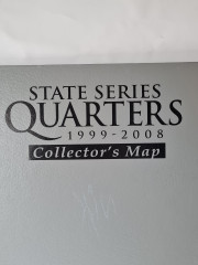 Альбом с монетами винтажный H.E. Harris &amp;Co &quot;25 центов Штаты Америки (1999-2008)&quot; (State Series Quarters), 40 х 32.5 см, США, 2008.