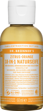 Dr.Bronner's (Доктор Броннерс) 18-IN-1 Naturseife Органическое мыло Zitrus-Orange, 60 мл