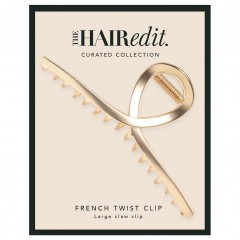 The Hair Edit Gold French Twist Claw Clip  Золотая клипса French Twist Claw